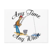 Fishing any time postcard