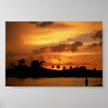 Fishing at dusk posters