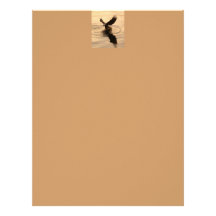 Fishing Bald Eagle on Tan Wildlife Paper Custom Letterhead
