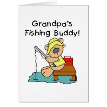 Fishing-Bear Grandpa's Fishing Buddy Tshirts Cards