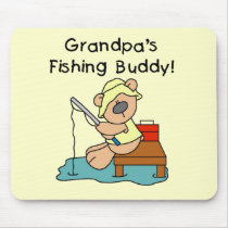 Fishing-Bear Grandpa's Fishing Buddy Tshirts Mousepad