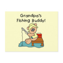 Fishing-Bear Grandpa's Fishing Buddy Tshirts Post Cards
