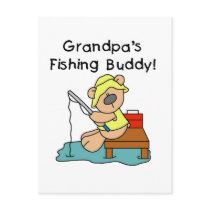 Fishing-Bear Grandpa's Fishing Buddy Tshirts Post Card