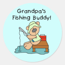 Fishing-Bear Grandpa's Fishing Buddy Tshirts Stickers
