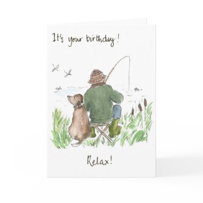 'Fishing' Birthday Card by helikettle