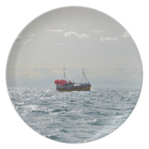 Fishing Boat Amanda Jane Party Plate