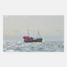 Fishing Boat Amanda Jane Rectangle Sticker