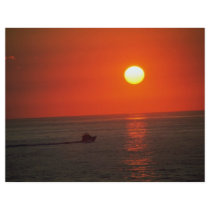 Fishing boat before sunrise flyers