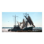 fishing boat photo card