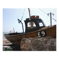 Fishing boat, Sidmouth, Devon, UK Photo Art