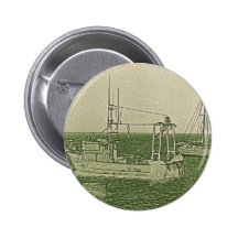 Fishing Boats Art Button