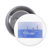 Fishing Boats Art Button