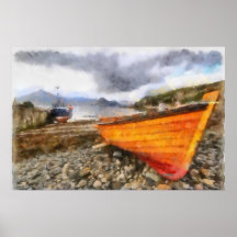 Fishing boats at Elgol Posters