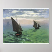 Fishing Boats at Sea, 1868 Poster