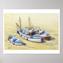 Fishing boats at St Ives, Cornwall Print