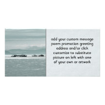 Fishing Boats Customized Photo Card