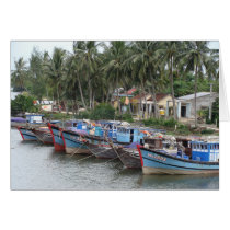 Fishing Boats, Hoi An, Vietnam Greeting Cards