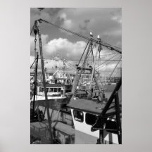 Fishing Boats in Plymouth Harbour Print
