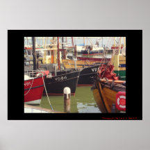 Fishing Boats in Volendam, Netherlands Poster