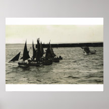 Fishing boats off Calais Poster