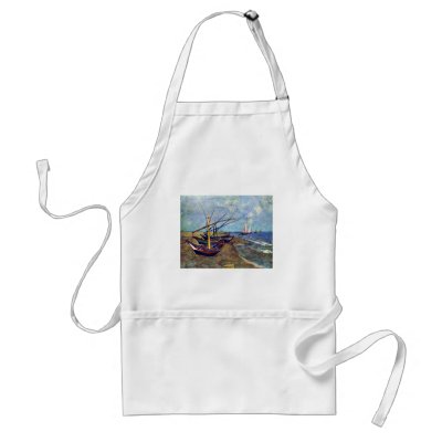Fishing Boats On The Beach At Saintes-Maries, Fish Aprons by Artcollection