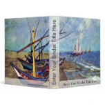 Fishing Boats On The Beach At Saintes-Maries, Fish Vinyl Binder