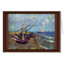 Fishing Boats On The Beach At Saintes-Maries, Fish Card