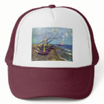 Fishing Boats On The Beach At Saintes-Maries, Fish Mesh Hats