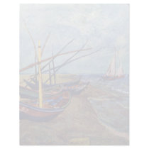 Fishing Boats On The Beach At Saintes-Maries, Fish Letterhead Template
