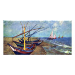Fishing Boats On The Beach At Saintes-Maries, Fish photo cards
