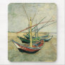 Fishing Boats on the Beach by Vincent van Gogh Mouse Pads