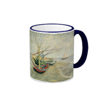 Fishing Boats on the Beach by Vincent van Gogh Mug
