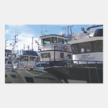 Fishing Boats On The Bosporus Rectangle Sticker