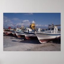 Fishing boats, Polis, Cyprus Print