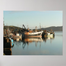 Fishing boats print
