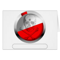 Fishing Bobber Skull and Crossbones Greeting Cards