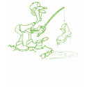 Fishing Boot Green t-shirts
