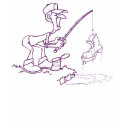 Fishing Boot Purple t-shirts