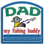 Fishing Buddy Dad Embroidered Shirt