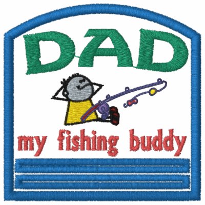 Fishing Buddy Dad Embroidered Shirt by fathersdaytshirts