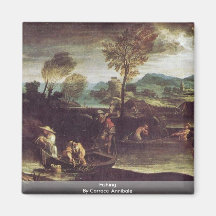 Fishing By Carracci Annibale Magnets