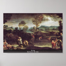 Fishing By Carracci Annibale Print