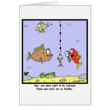 Fishing Cartoon: Lures Greeting Cards