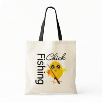 Fishing Chick Tote Bag