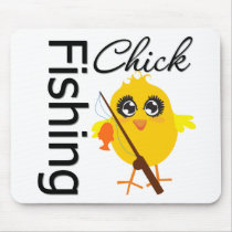 Fishing Chick Mouse Pads