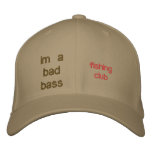 fishing club embroidered hat