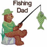 Fishing Dad Bear embroidered shirts