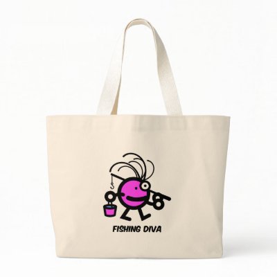 fishing diva canvas bag by fishingboutique