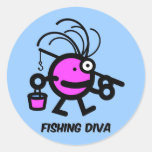 fishing diva sticker