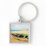Fishing Dory on the Beach Keychain